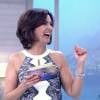 Fátima Bernardes, do programa "Encontro", da Globo, também é canhota