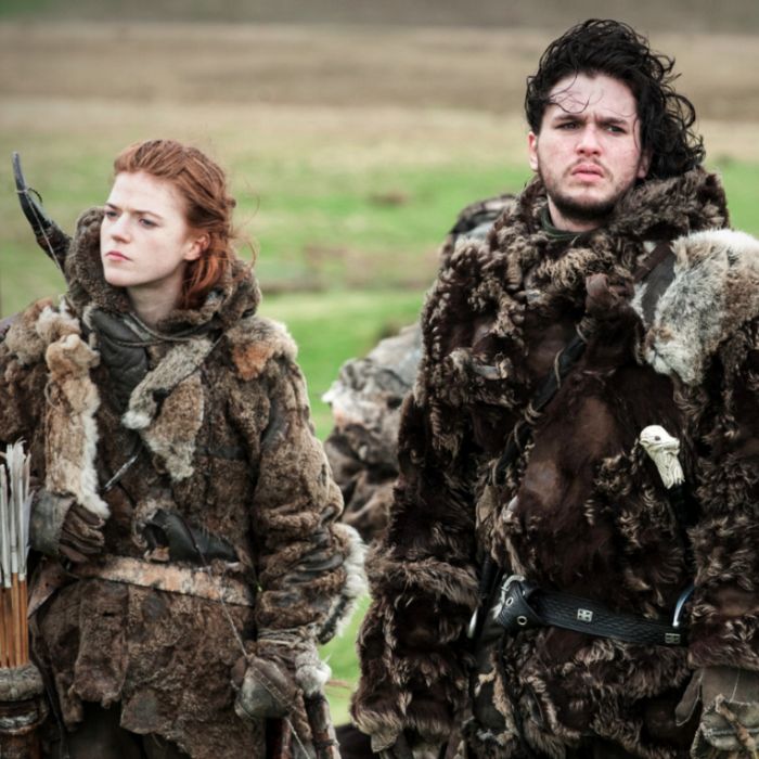 Ygritte (Rose Leslie) e Jon Snow (Kit Harington) em &quot;Game of Thrones&quot;