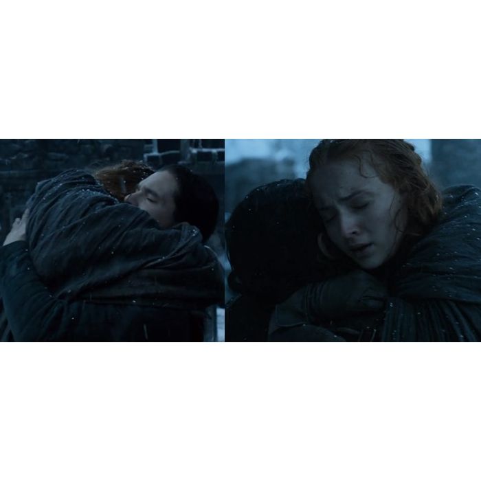 Em &quot;Game of Thrones&quot;, Jon Snow (Kit Harington) e Sansa (Sophie Turner) se reencontram!