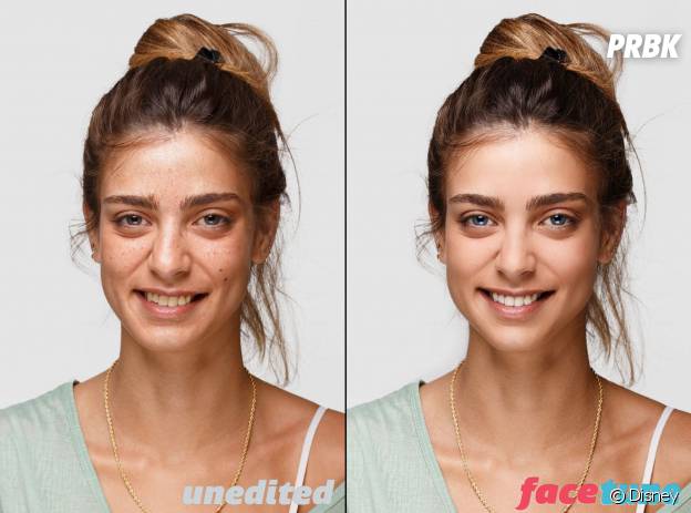 Antes e depois usando o Facetune