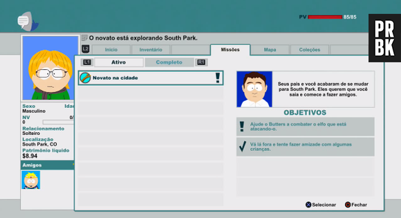 O guia de missões de "South Park: Stick Of Truth"