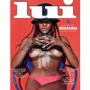 A cantora Rihanna compartilhou fotos em que aparece seminua para a revista francesa "LUI"