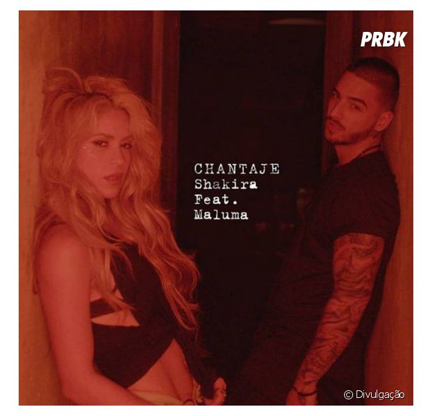 Capa do single "Chantage", de Shakira com Maluma