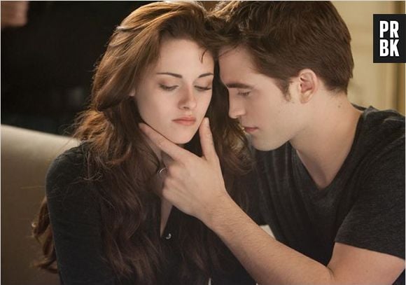 Robert Pattinson e Kristen Stewart na saga "Crepúsculo"