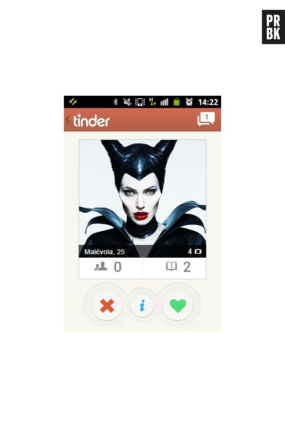 Todos estão usando "Tinder". Ela também merece encontrar o seu amor. Olha aí o perfil da Malévola no aplicativo