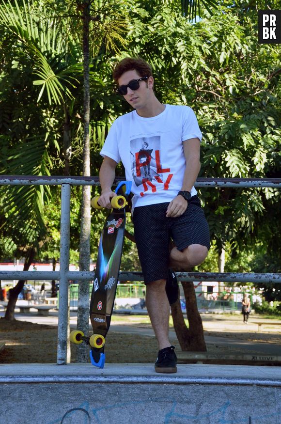 Christian Monassa tirou a maior onda ao andar de skate em uma manhã no Rio de Janeiro