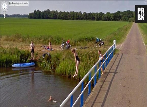 Menina flagrada pulando da ponte