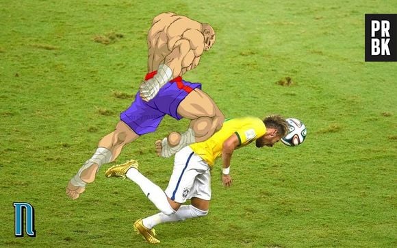 Sagat deu um golpe de muay-thai em Neymar! 