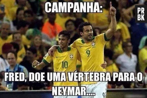 Fred bem que podia doar uma vértebra pro Neymar, né?