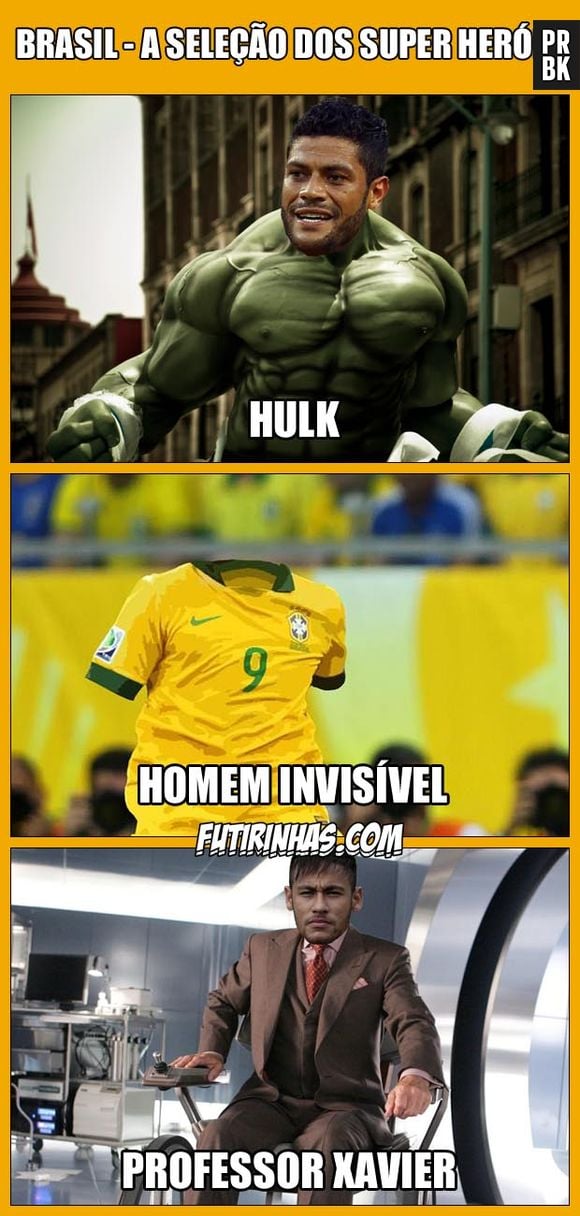 Os super-herois do Brasil! Hulk, Homem Invisível e Professor Xavier