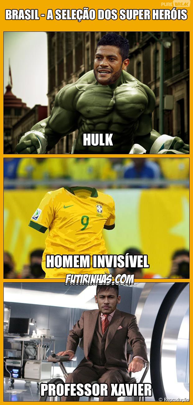 Os super-herois do Brasil! Hulk, Homem Invisível e Professor Xavier