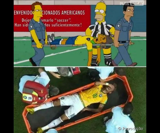 Os Simpsons já tinham previsto a contusão de Neymar!