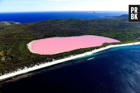 O lago cor de rosa!