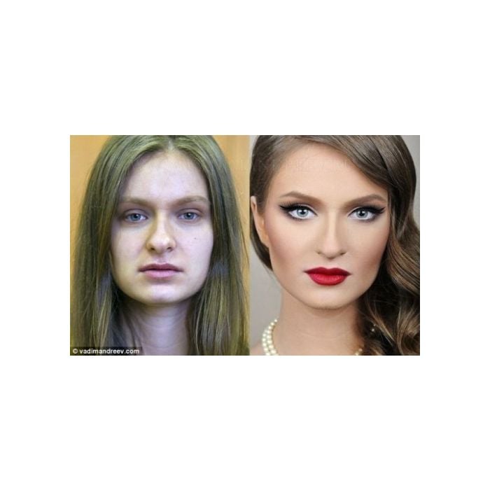 A diferença que a maquiagem faz é impressionante