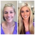 Antes e depois da maquiagem. Que diferença!