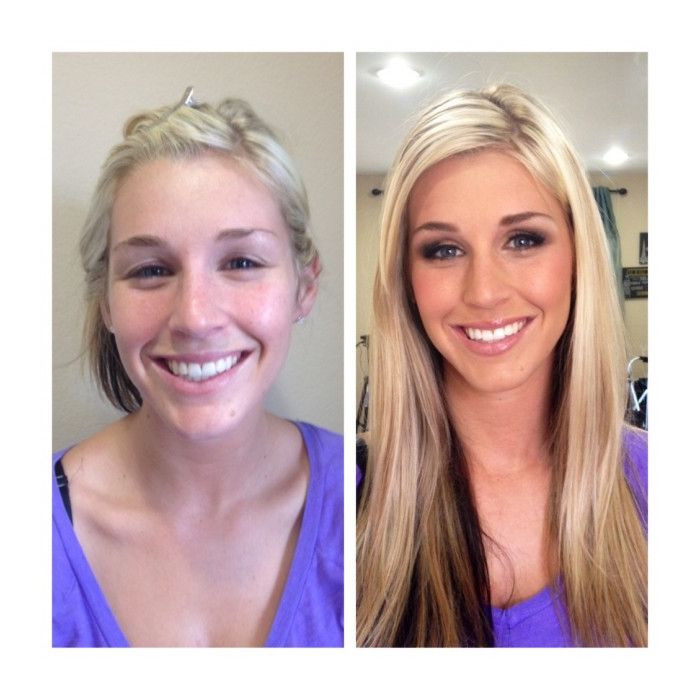 Antes e depois da maquiagem. Que diferença!