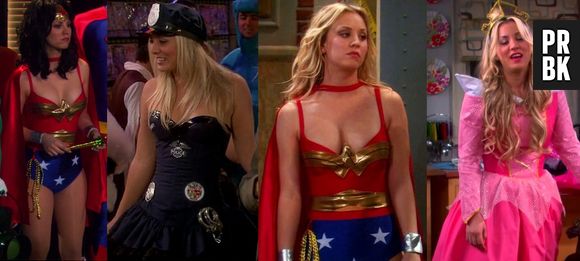 Já nas festas temáticas de "The Big Bang Theory", Penny (Kaley Cuoco) arrasa como super-heroína, princesa e até polícial!