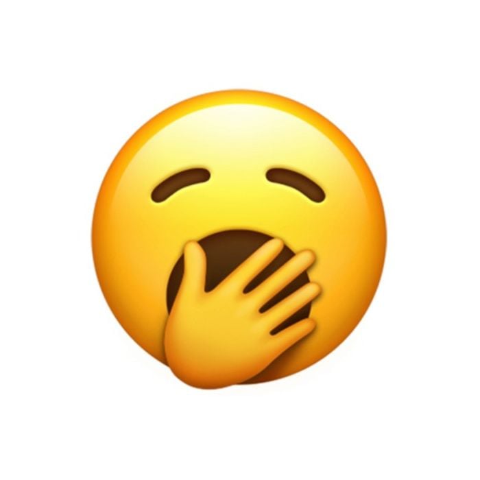  As empresas anunciaram também o emoji com sono, &quot;bocejando&quot; 