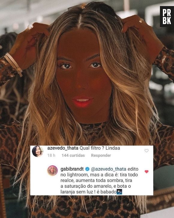 Até a própria Gabi Brandt entrou na zoeira após dica de edição