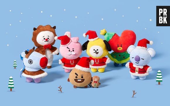 Presentes que todo fã do BTS merece ganhar: pelúcia da BT21 versão de Natal