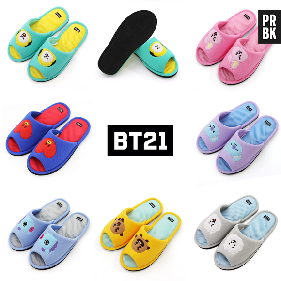 Presentes que todo fã do BTS merece ganhar: chinelos da BT21