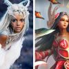 Não que elas sejam sempre parecidas, mas nessa foto a Rihanna está a cara da Irelia de "League Of Legends"