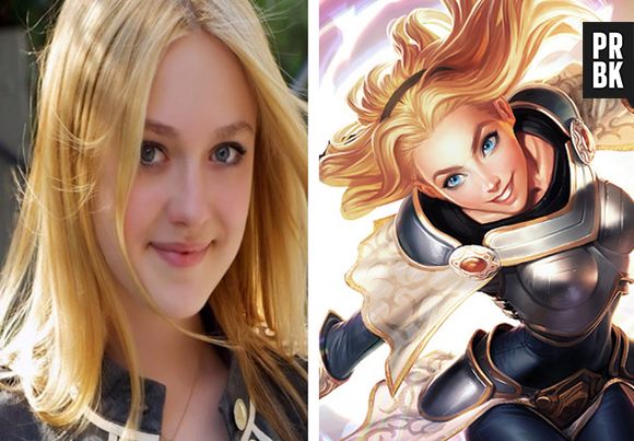 Duas fofas, a Dakota Fanning é a cara da Lux de "League Of Legends"