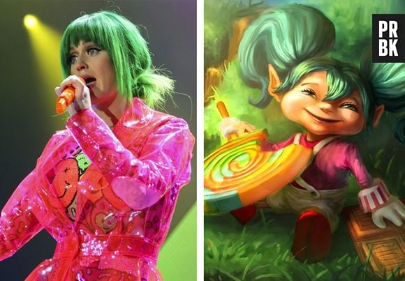 Katy Perry e seus pirulitos tem tudo a ver com a Poppy na skin Lollypop de "League Of Legends"