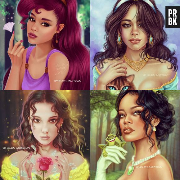 Artista transforma Ariana Grande e outros artistas em personagens da Disney