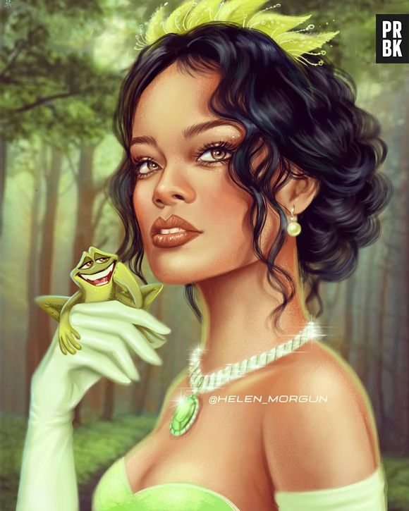 Rihanna de Tiana, de "A Princesa e o Sapo" ficou perfeita