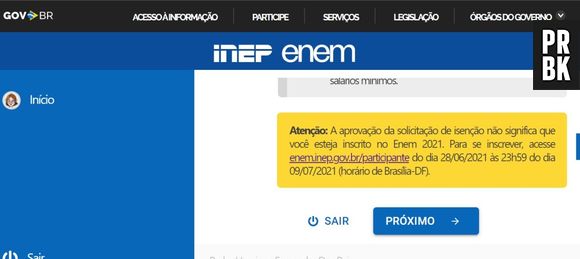 Enem 2021: data das inscrições já aparece na Página do Participante