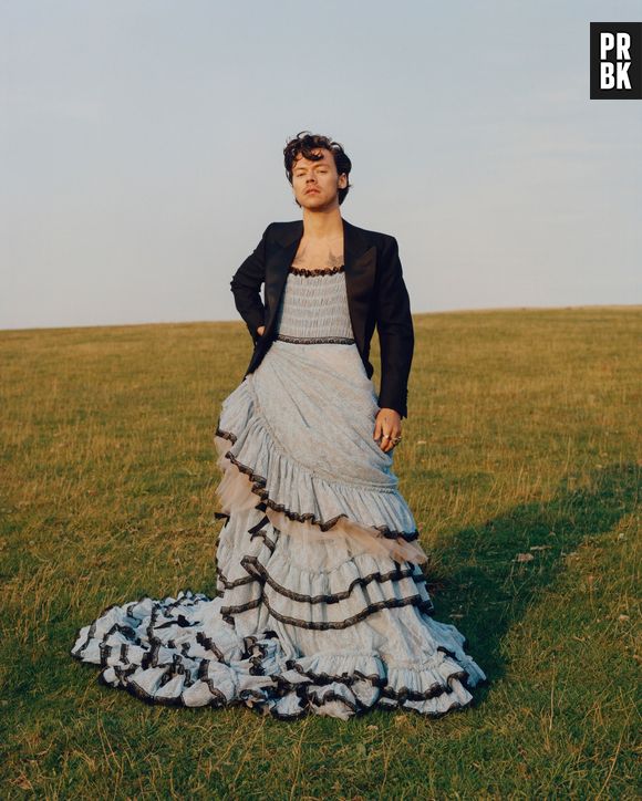 Harry Styles no ensaio da Vogue que quebrou a internet em 2020