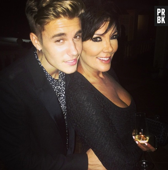 Justin Bieber e Kriss Jenner, mãe de Kendall Jenner