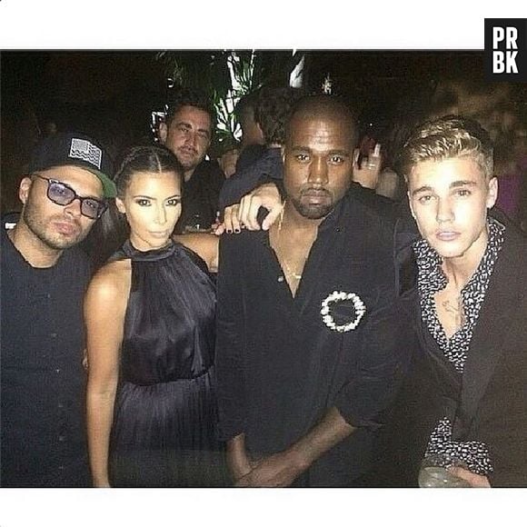 Justin Bieber, Kim Kardashian e Kanye West