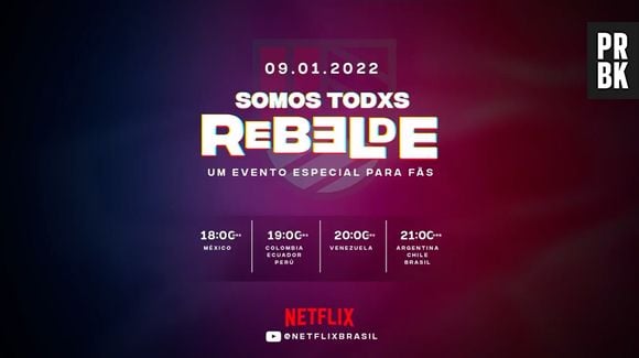 "Rebelde", da Netflix, ganhará um evento especial online neste domingo (09)