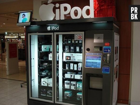 Máquinas que vendem iPod podem ser encontradas em vários shoppings norte-americanos.