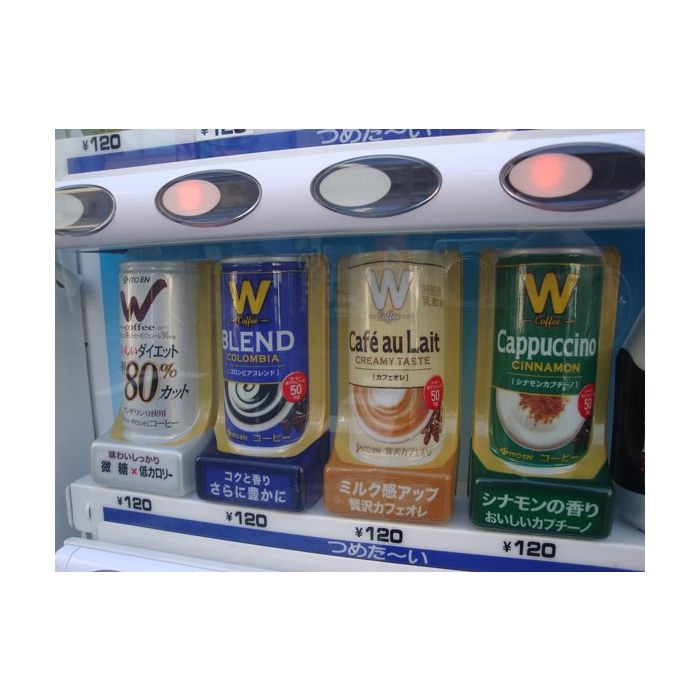 Você pode comprar café em lata direto da máquina