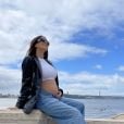 Sabina Hidalgo: jeans e cropped foi a combinação queridinha durante a gravidez