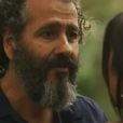 Tadeu (José Loreto) descobre que não é filho de José Leôncio (Marcos Palmeira) em "Pantanal"