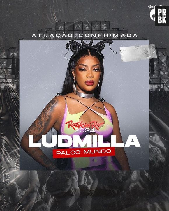 Ludmilla é a 1ª confirmada no Palco Mundo do Rock in Rio 2024