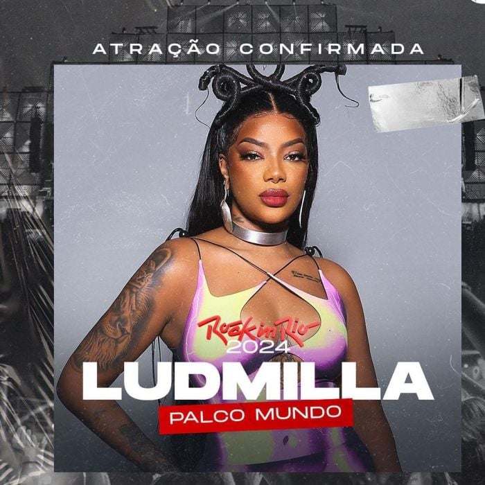 Ludmilla é a 1ª confirmada no Palco Mundo do Rock in Rio 2024