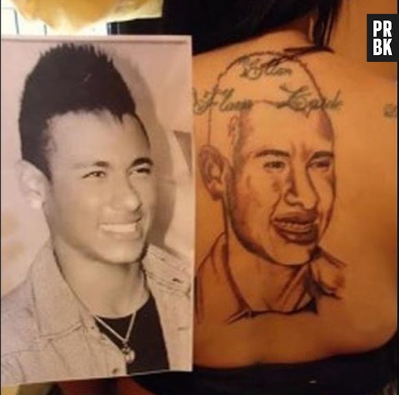 Neymar tem uma coleção de tatuagens de fãs que deram errado