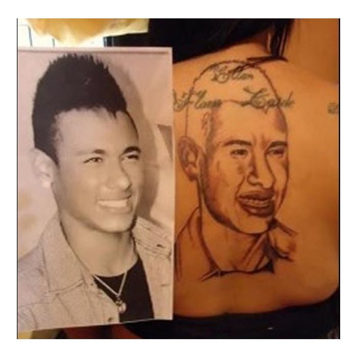 Neymar tem uma coleção de tatuagens de fãs que deram errado