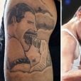 O rosto de Freddie Mercury ficou totalmente desfigurado nessa tatuagem