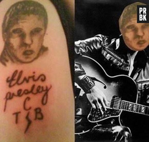 A cabeça de Elvis Presley não ficou bem proporcional