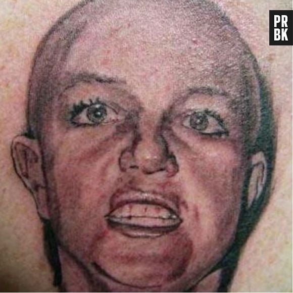 A tatuagem com o rosto de Britney Spears realmente não ficou legal