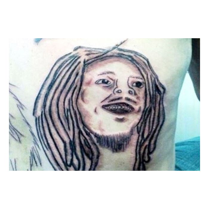 O que dizer dessa tatuagem do Bob Marley?