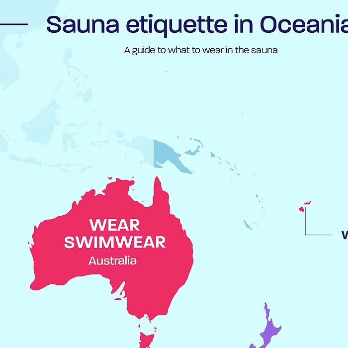 Neozelandeses levam toalha para a sauna, enquanto a roupa de banho é preferida na Austrália e em Fiji