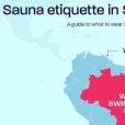 A SpaSeekers.com conduziu a pesquisa e identificou a etiqueta da sauna em 84 países em todo o mundo