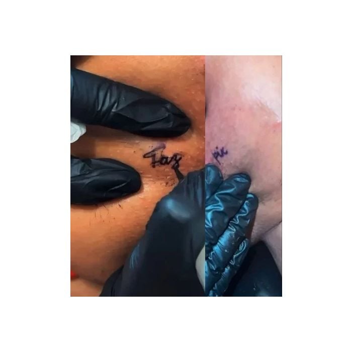 Andressa Urach fez tatuagem íntima com a frase &quot;Faz o Pix&quot;